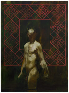 Jan Nevan maalaus alastomasta miehestä